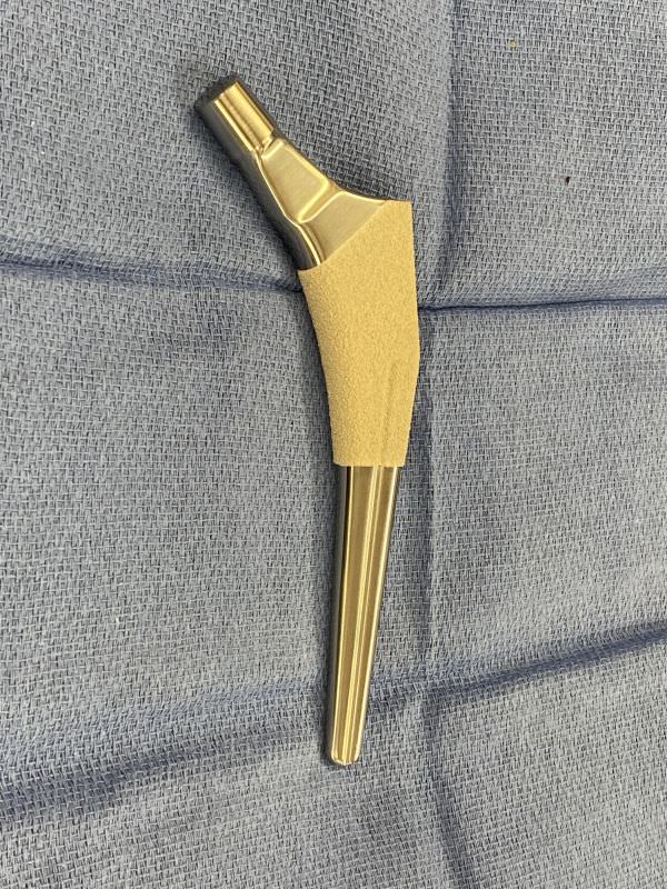 Femoral broach hip replacement